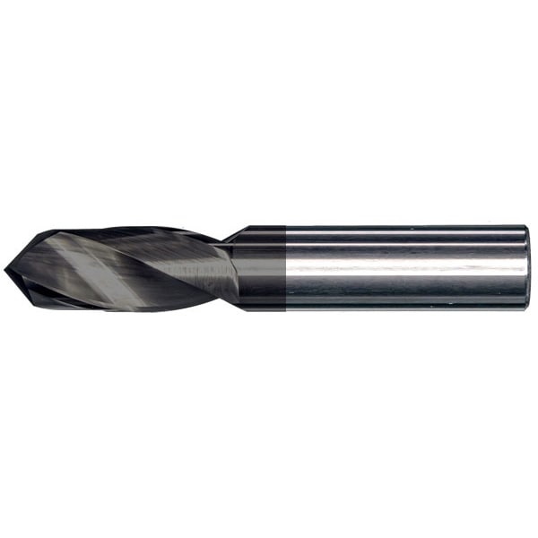 T .3580x1-1/4x.3580x3 2FL 118 Degree 4 Facet Point Stub Drill, PowerA
